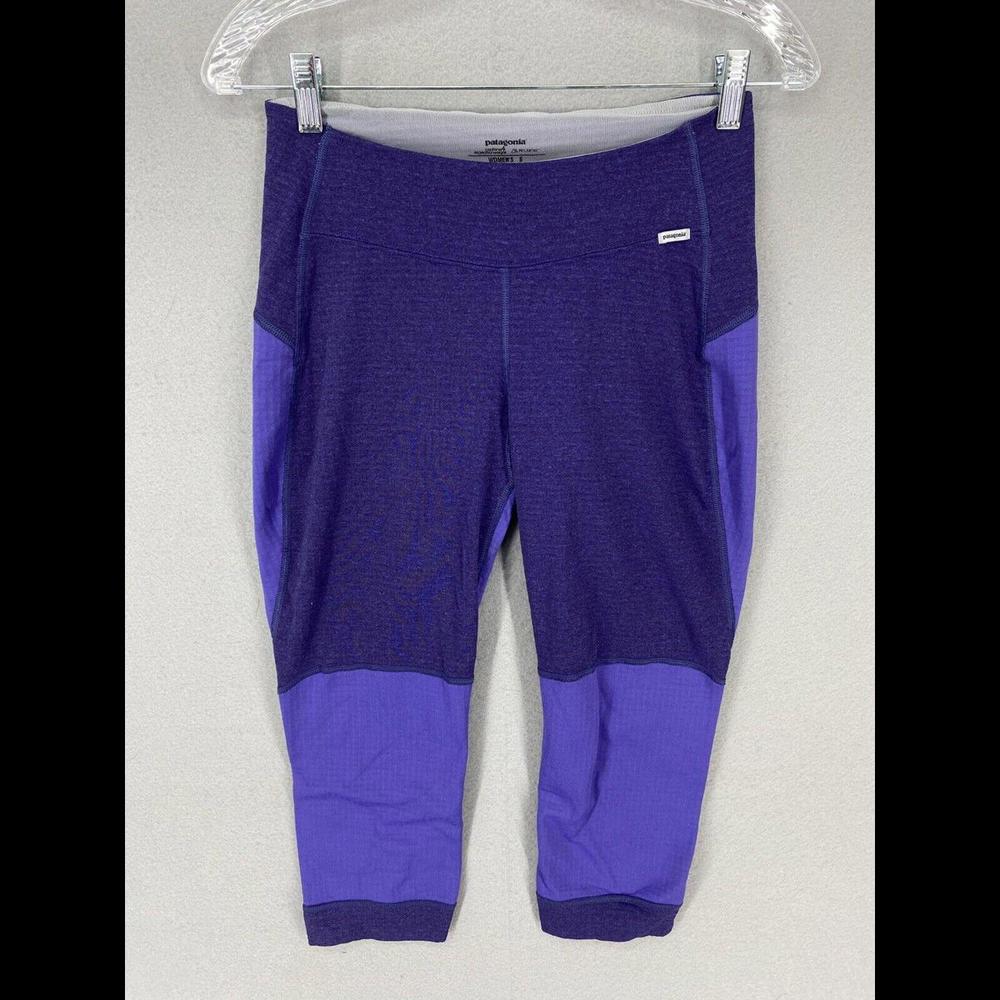 Patagonia Womens Pant Size Small Purple Capri Capilene Polartek Hiking Active